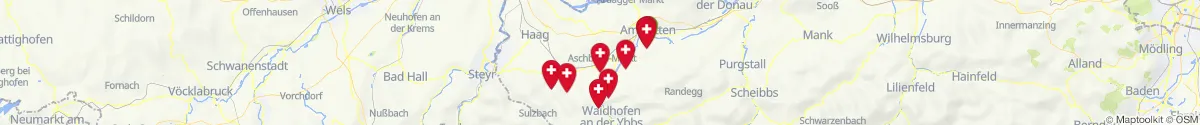 Map view for Pharmacies emergency services nearby Aschbach-Markt (Amstetten, Niederösterreich)